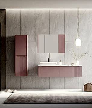 Orka Biella 140 Banyo Dolabı ( Dolaplı Aynalı ) Pudra ( Boy Dolabı Hariçtir )