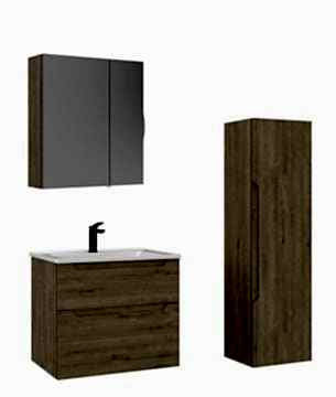 Orka Messina 65 Banyo Dolabı (Dolaplı Aynalı) + Boy Dolabı 40 Meşe ( Boy Dolabı Dahildir )