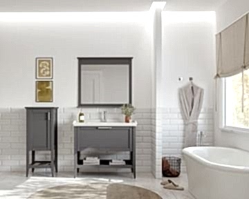 Orka Bastle 100 Banyo Dolabı + Boy Dolabı 48 Gri (Boy Dolabı Dahildir)