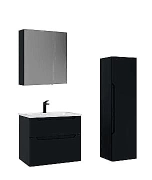 Orka Messina 65 Banyo Dolabı (Dolaplı Aynalı) Mat Antrasit ( Boy Dolabı Hariçtir )