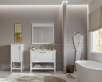 Orka Bastle 80 Banyo Dolabı + Boy Dolabı 48 Beyaz (Boy Dolabı Dahildir)