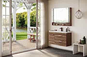 Orka Nova 100 Banyo Dolabı + Boy Dolabı 40 Tesbih Ceviz ( Boy Dolabı Dahildir )