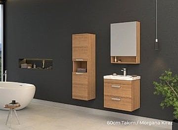 Orka Nova 60 Banyo Dolabı + Boy Dolabı 40 Morgana Kiraz ( Boy Dolabı Dahildir )
