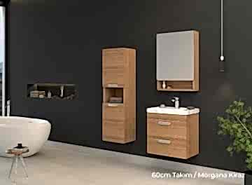 Orka Nova 60 Banyo Dolabı Morgana Kiraz ( Boy Dolabı Hariçtir )