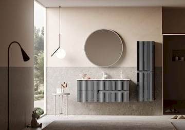 Orka Moonlight 120 Banyo Dolabı + Boy Dolabı 40 Gri ( Boy Dolabı Dahildir )