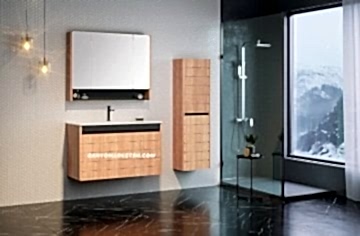 Orka Ricato 100 Banyo Dolabı Morgana Kiraz / Antrasit (Boy Dolabı Hariçtir)