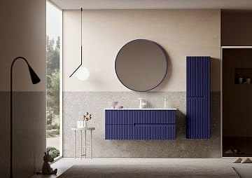 Orka Moonlight 120 Banyo Dolabı + Boy Dolabı 40 Lacivert ( Boy Dolabı Dahildir )