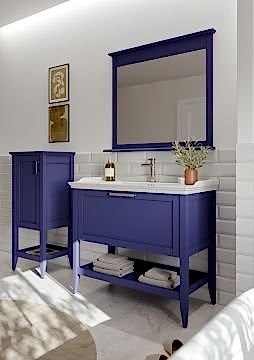 Orka Bastle 100 Banyo Dolabı Lacivert (Boy Dolabı Hariçtir)