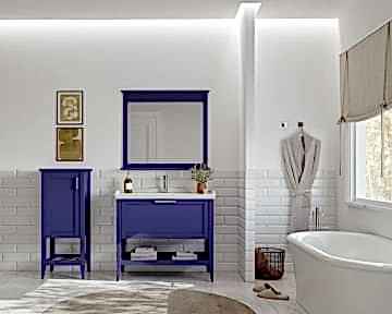 Orka Bastle 80 Banyo Dolabı Lacivert (Boy Dolabı Hariçtir)