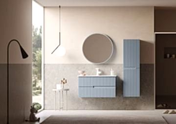 Orka Moonlight 90 Banyo Dolabı Açık Mavi ( Boy Dolabı Hariçtir )