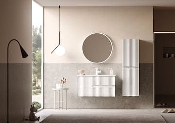 Orka Moonlight 90 Banyo Dolabı + Boy Dolabı 40 Beyaz ( Boy Dolabı Dahildir )
