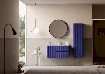 Orka Moonlight 90 Banyo Dolabı + Boy Dolabı 40 Lacivert ( Boy Dolabı Dahildir )