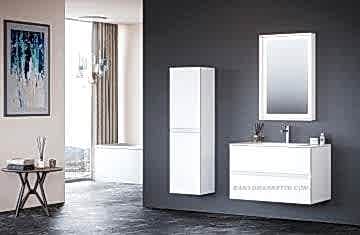 Orka Nest 90 Banyo Dolabı + Boy Dolabı 40 Beyaz (Boy Dolabı Dahildir)