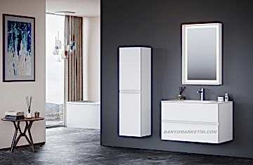 Orka Nest 90 Banyo Dolabı Beyaz (Boy Dolabı Hariçtir)