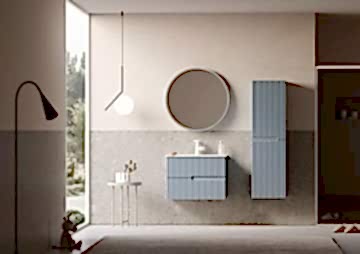 Orka Moonlight 70 Banyo Dolabı + Boy Dolabı 40 Açık Mavi ( Boy Dolabı Dahildir )